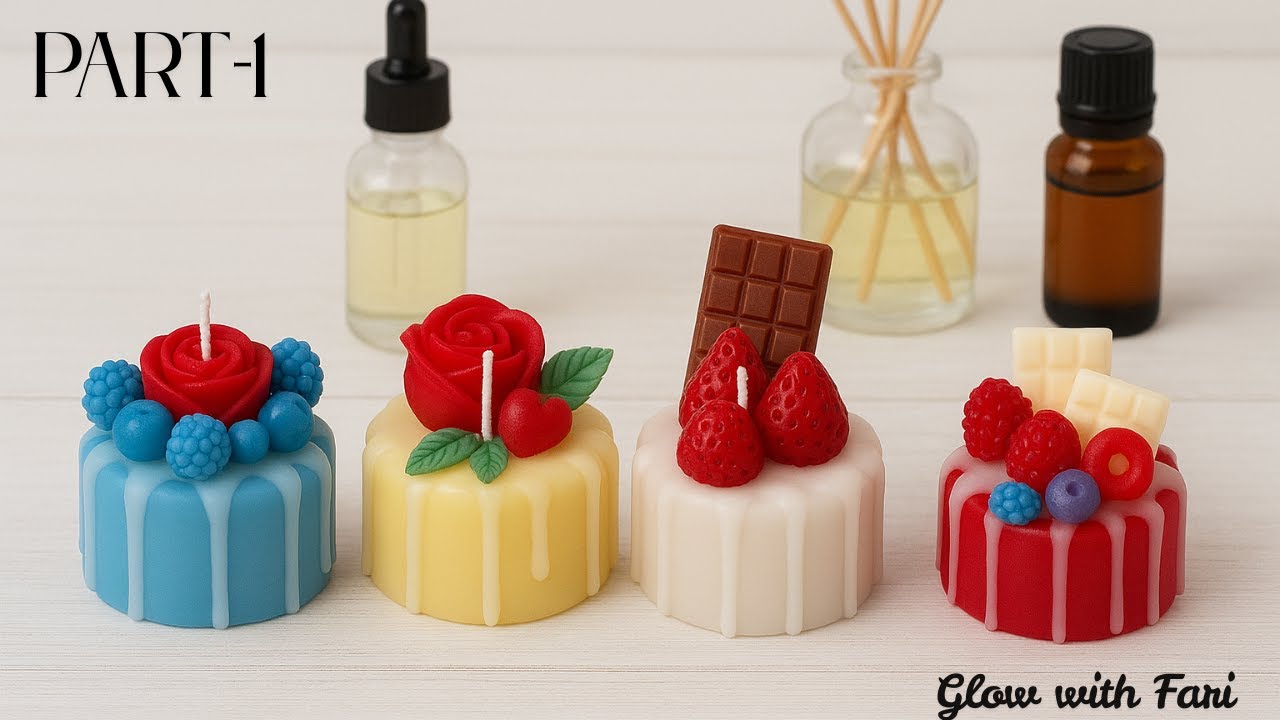 Mini Cake Candle Making | Part 1 | DIY Candle Tutorial for Beginners🎂🕯️
