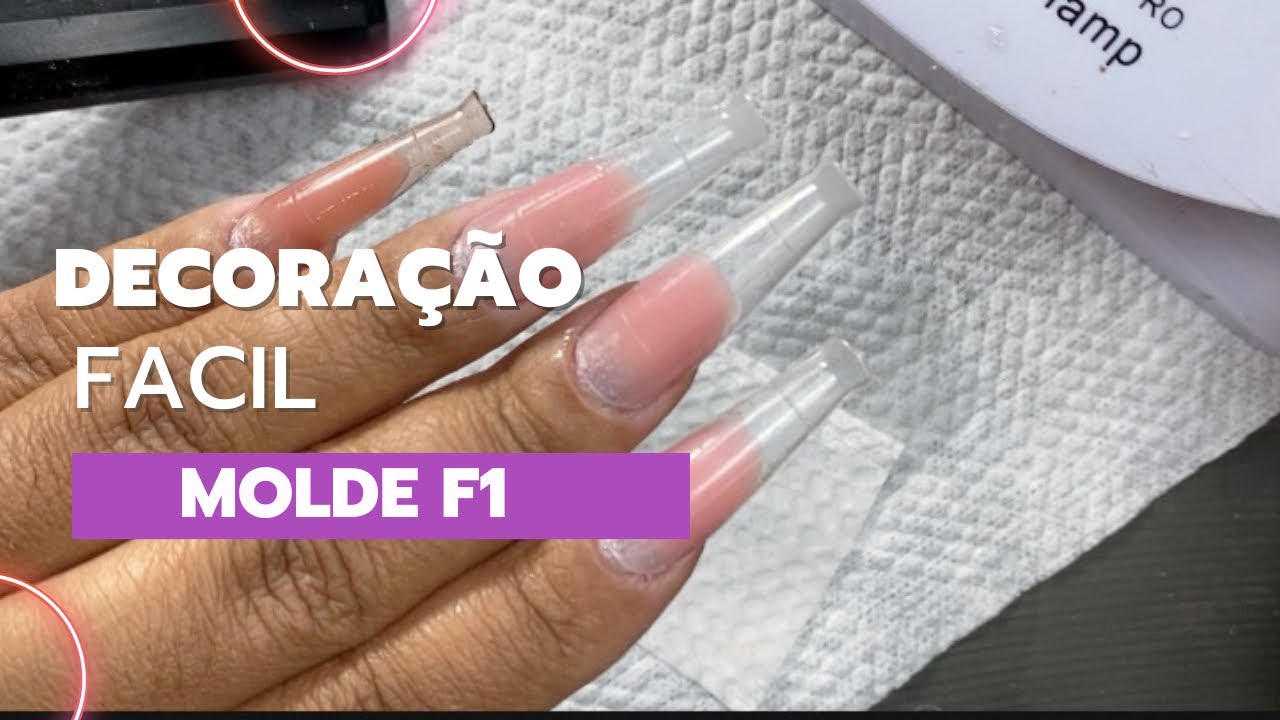 Molde F1: Alongamento de Unhas com Decoração Prática para Iniciantes