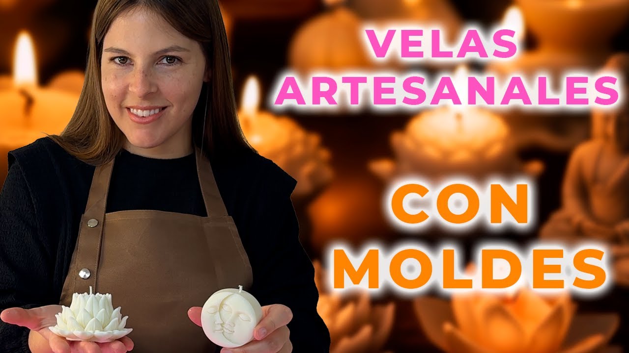 Como hacer VELAS CON MOLDES y MUY FACIL usando cera de SOJA