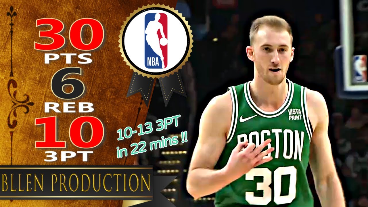 Sam Hauser Career-High 30 Pts & 10 Threes Highlights｜Boston Celtics vs Washington Wizards｜2024.03.17