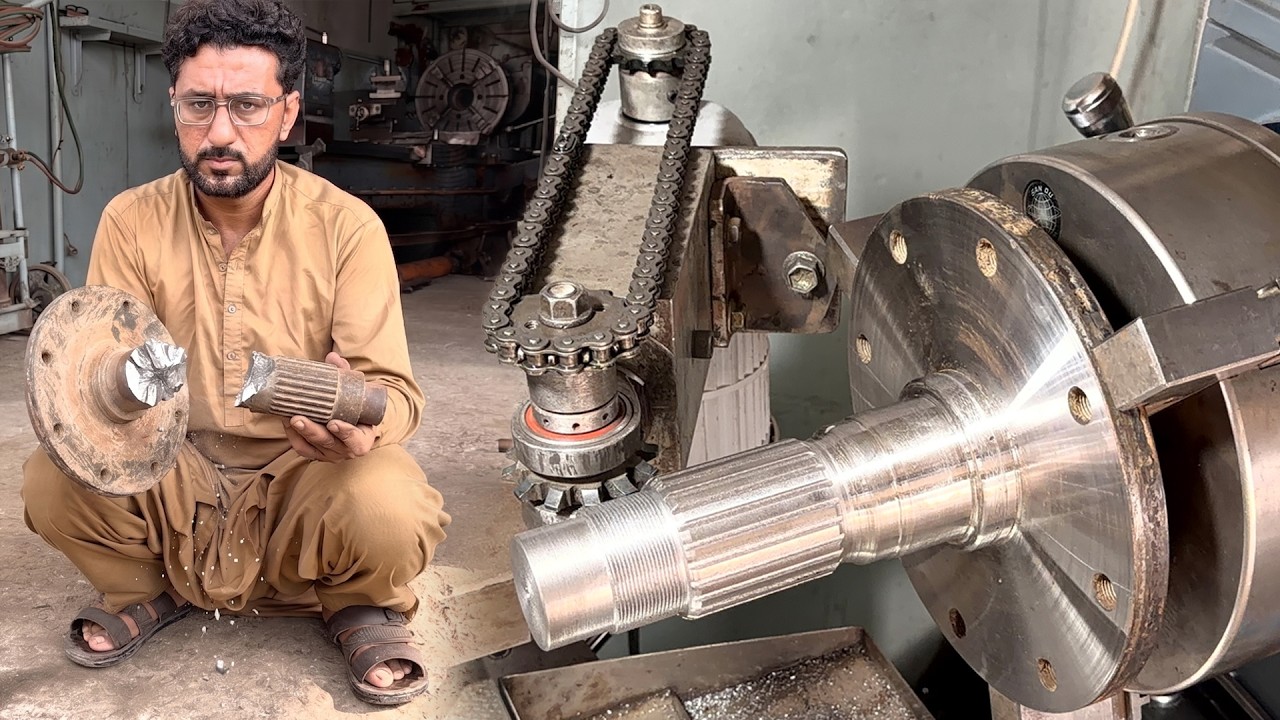 GENIUS Handmade Attachment to REPAIR Broken Axle & Cut New Teeth on LATHE