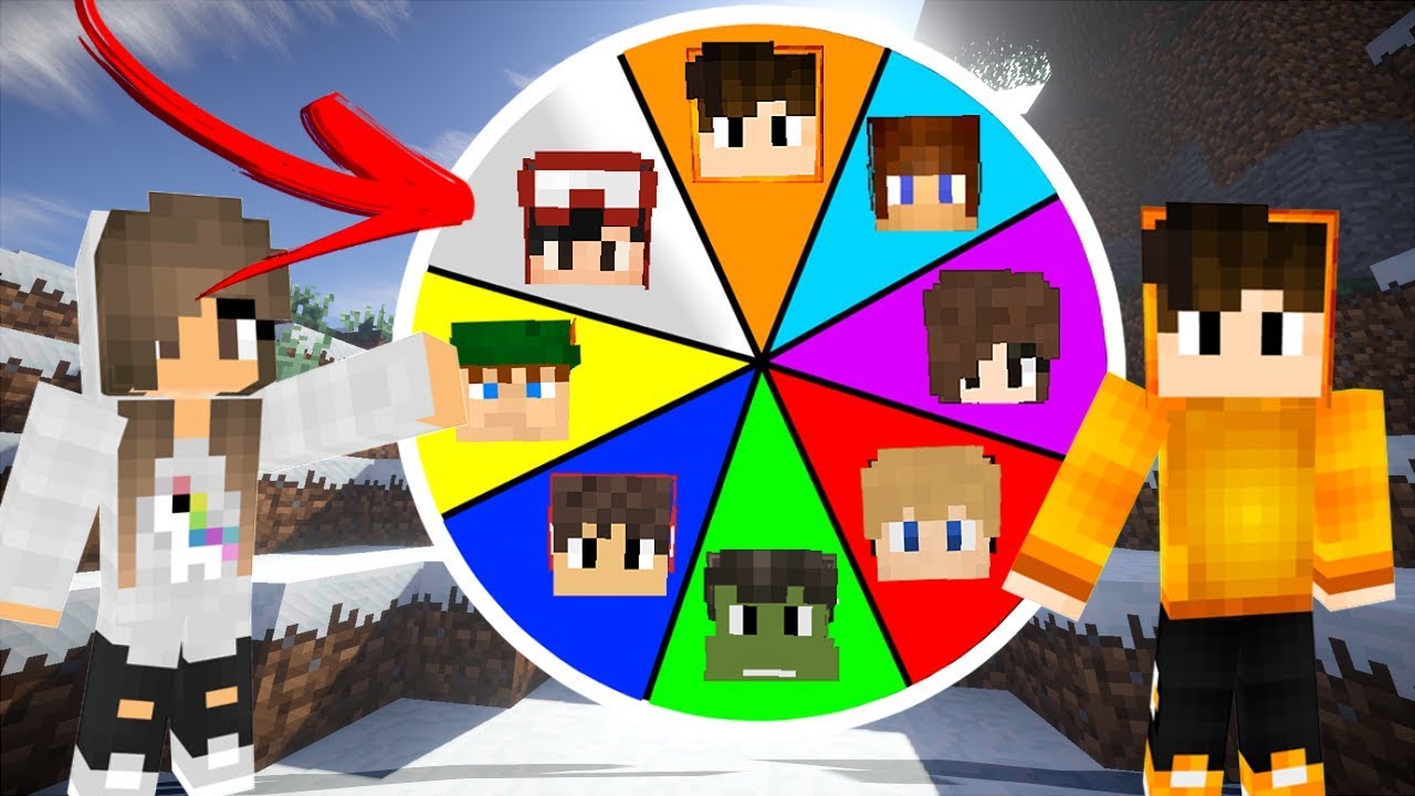 ROLETA DOS YOUTUBERS DE MINECRAFT!!