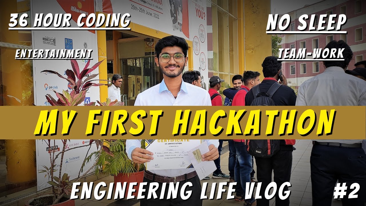 #Vlog2  My First Hackathon | 36 Hours Offline Hackathon 😍🔥😴