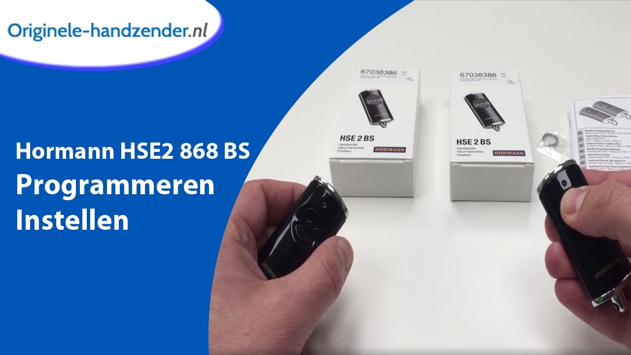 Hormann HSE2 868 BS programmeren instellen