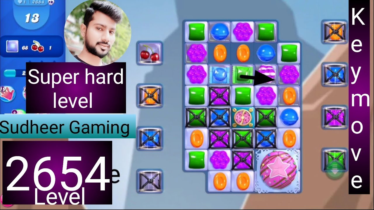 Candy crush saga level 2654 । Super hard level । No boosters। Candy crush 2654 । Sudheer Gaming Tips