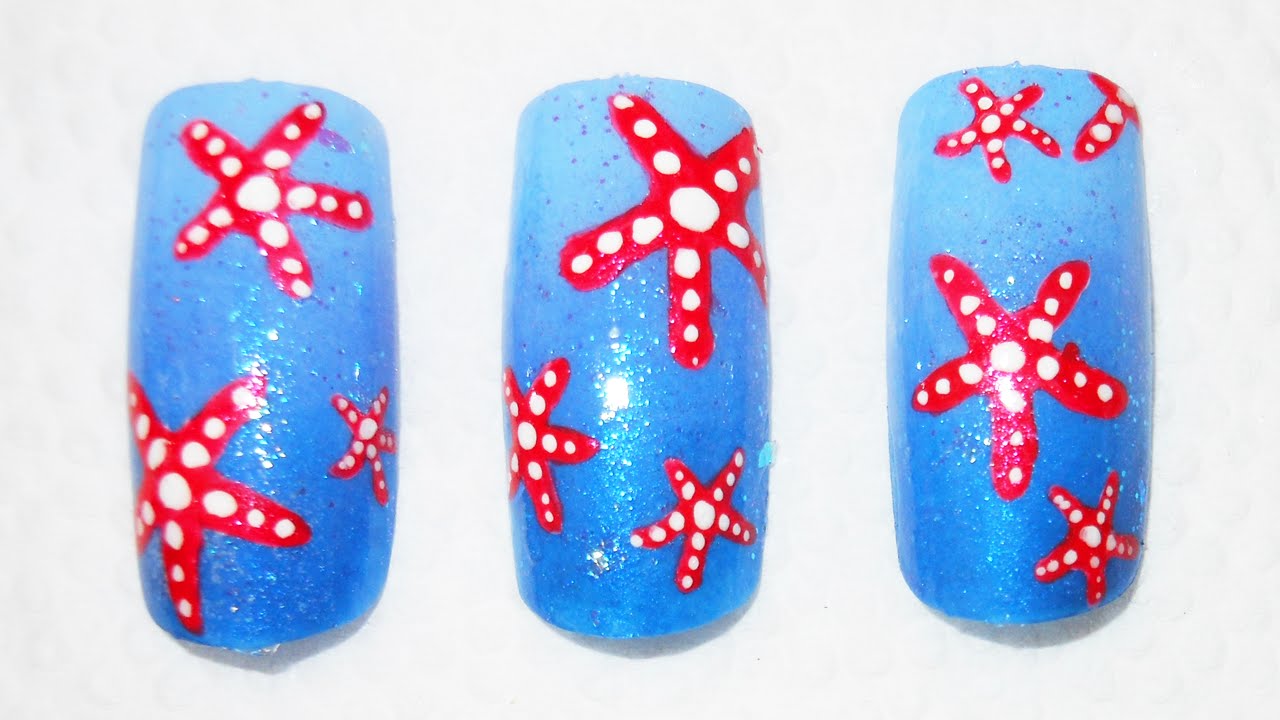 How to draw a starfish on your nails perfectly every time?!