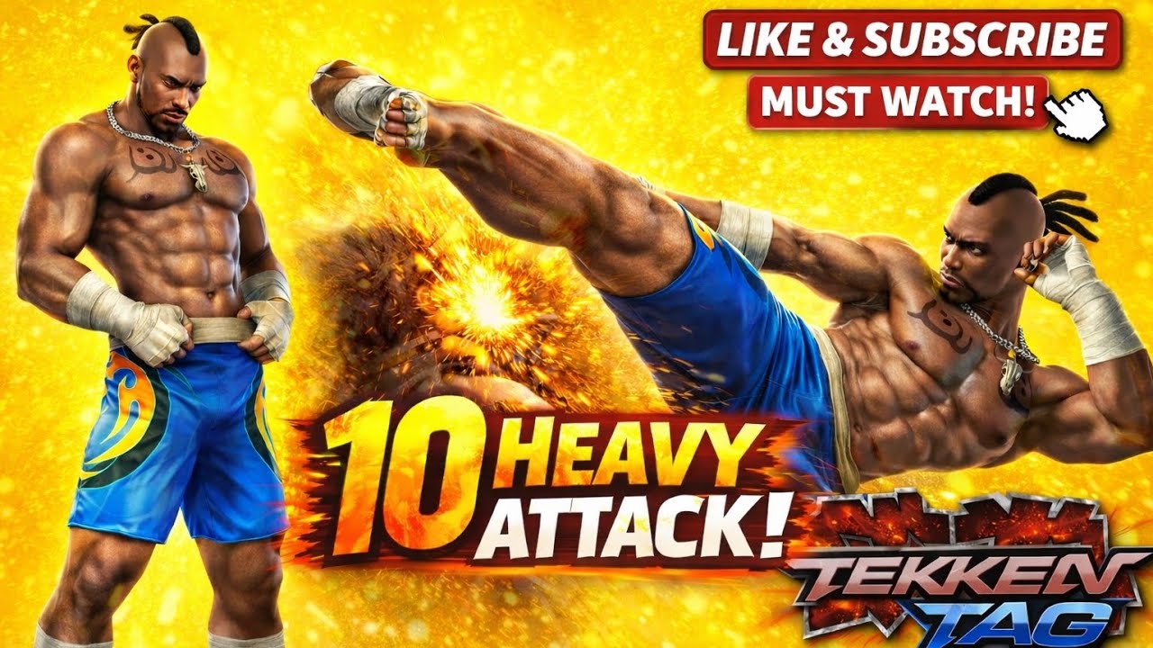 BRUSH Unleashed 💀 | 10 Heavy Attacks | Tekken Tag Tournament