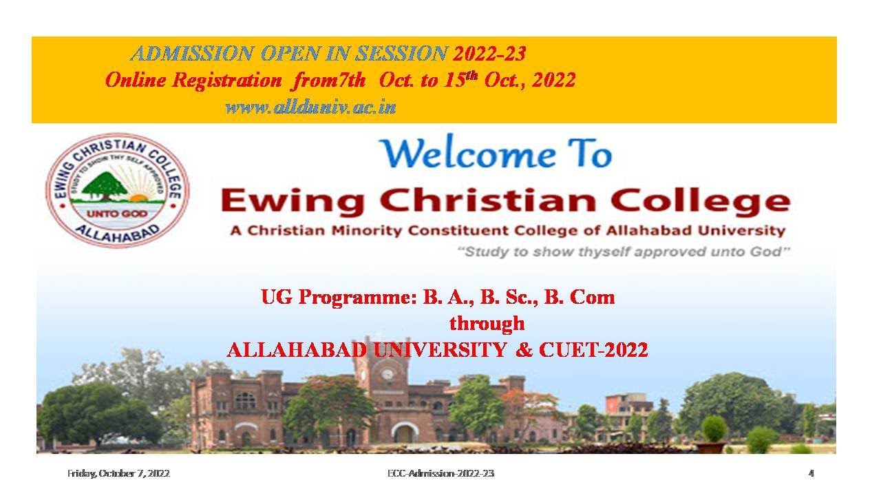 Ewing Christian College_ Adm.- 2022