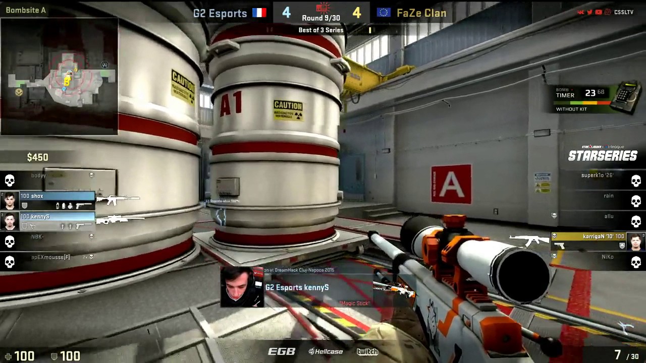 Karrigan's smart play with some fail spray