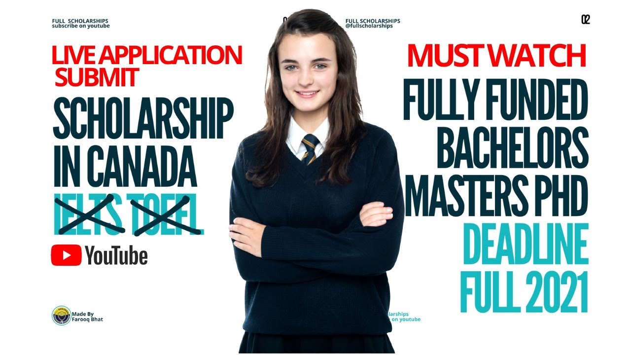 Scholarships in Canada Without IELTS 2021-22 | Study in Canada Free | Fully Funded #fullscholarships