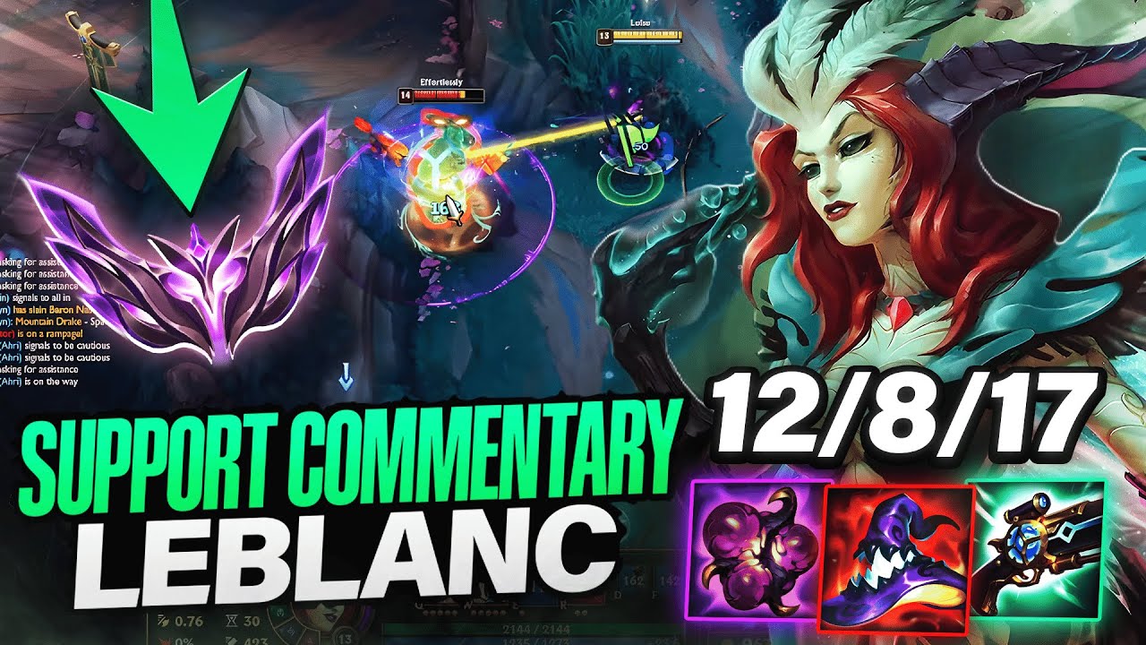 Leblanc Support Guide: How to win lane as LeBlanc vs Sona | High Elo Commentary