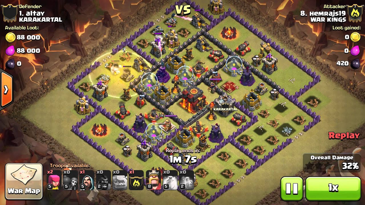 Coc how to attack th10 from th8 troops in war.