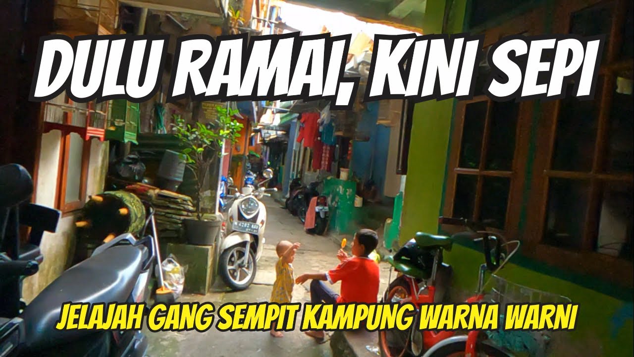 Kehidupan di Gang Sempit Kampung Warna Warni Malang Indonesia dulu primadona wisatawan sekarang sepi