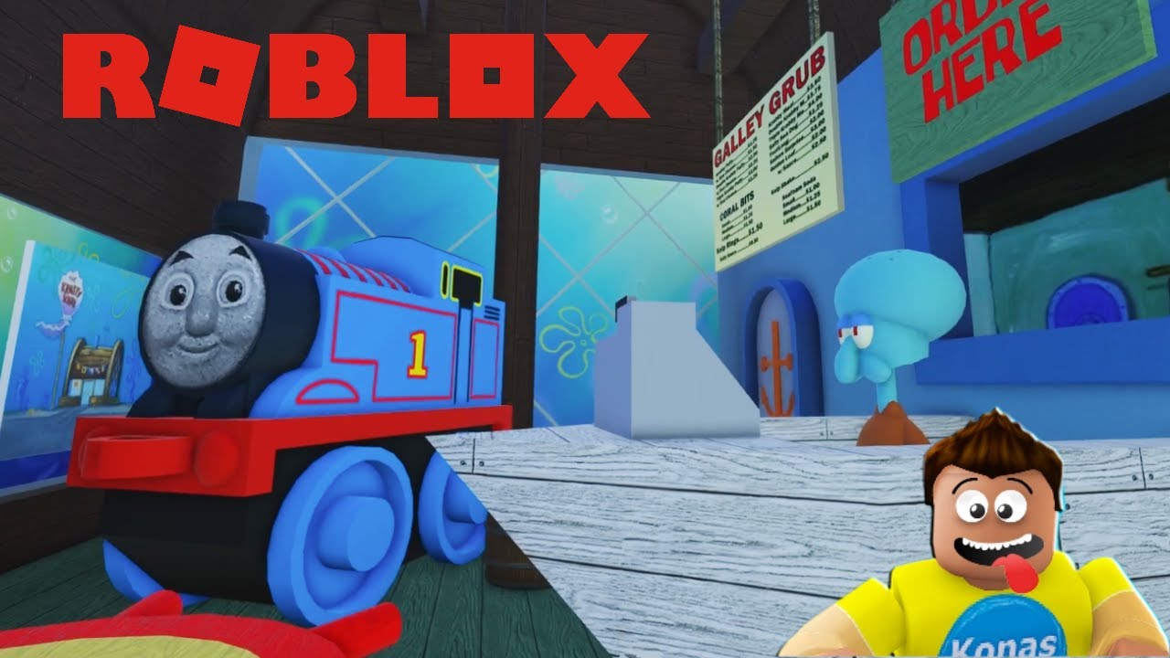 ROBLOX THOMAS Craves a Krabby Patty! || Funny Roblox Gameplay || Konas2002