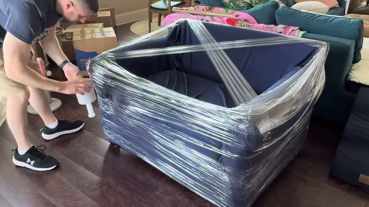 How to wrap a sofa chair for moving by yourself