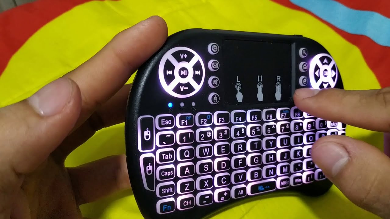 Encender luz led de mini teclado 20 colores para smart xbox pc y celular.