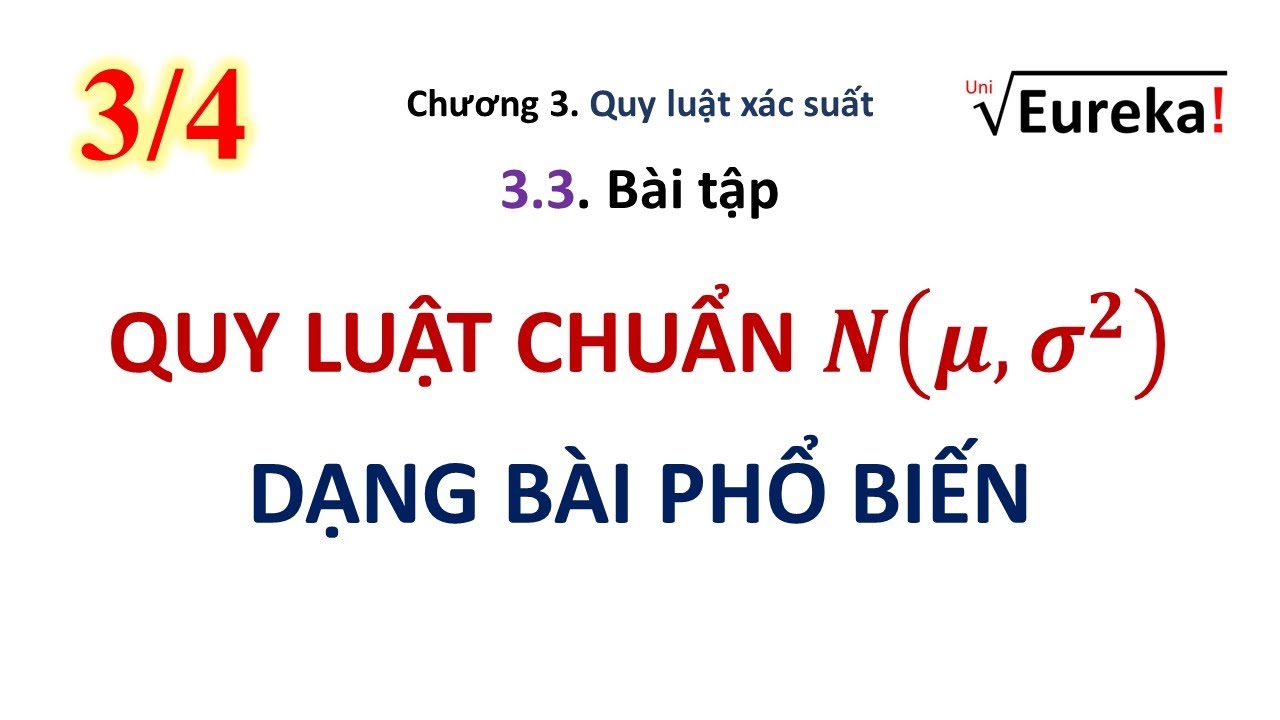XSTK 3.3.2 Quy luật Chuẩn: full dạng bài tập