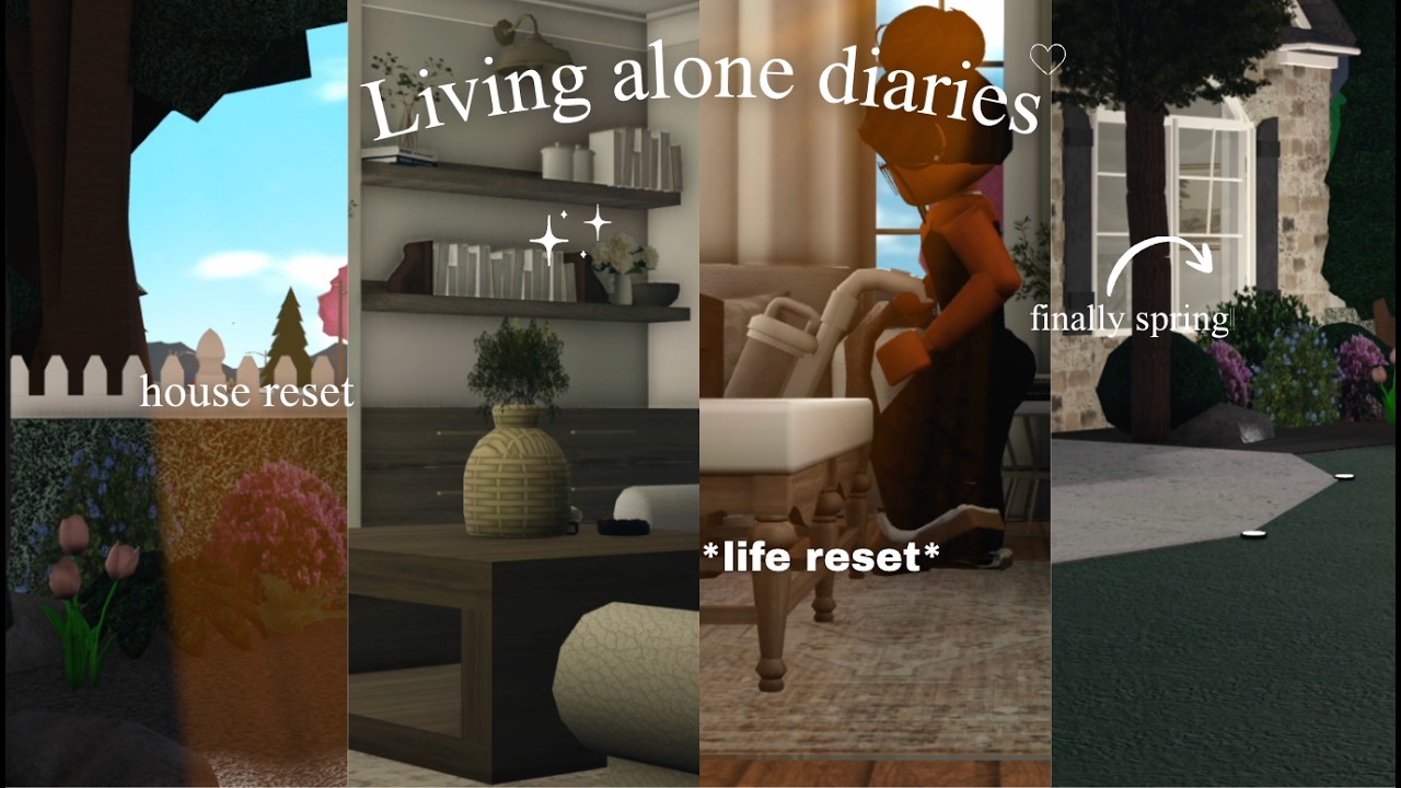 Living alone diaries♡ reset routine + life reset | Bloxburg role play