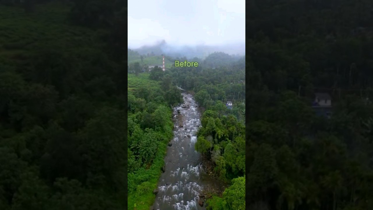 kerala flood 2024..wayanad landslide.. 😭before and after video.. nature.#flood #kerala #keralaflood