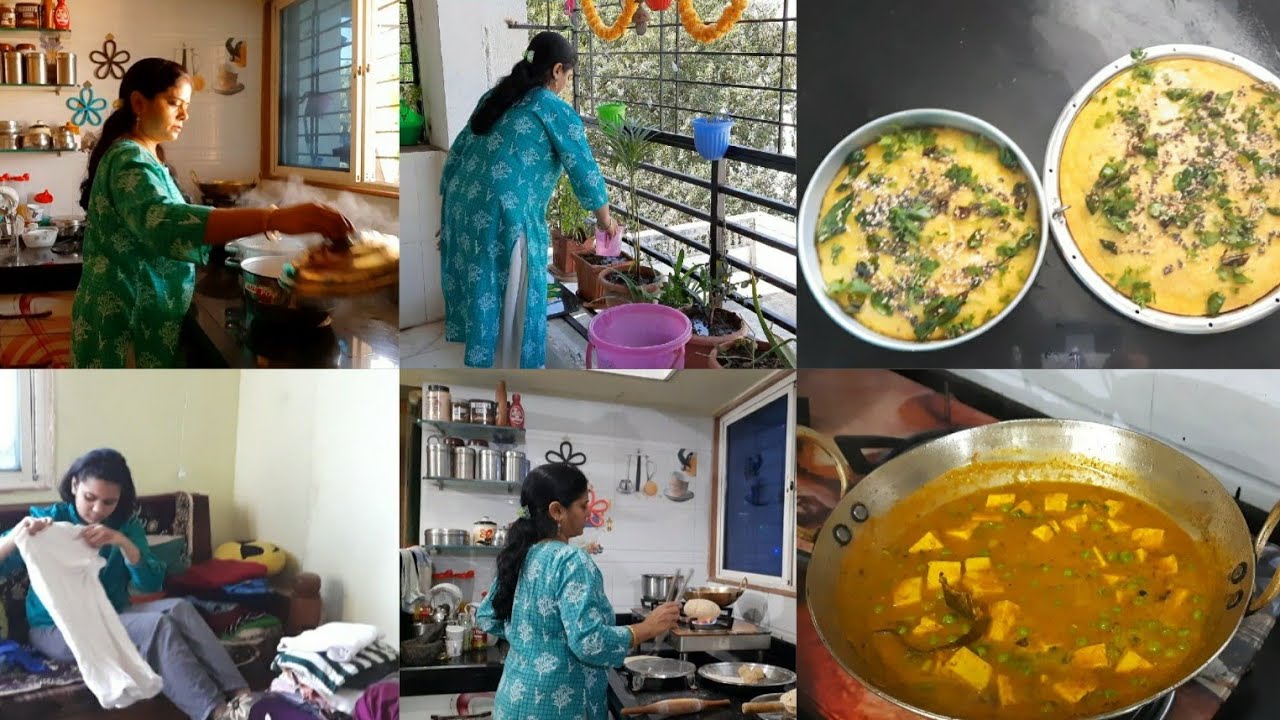 BREAKFAST TO SPECIAL DINNER FULLDAY ROUTIN, INSTANT DHOKLA ढोकला, MATAR PANEER मटर पनीर, PHULKA ROTI
