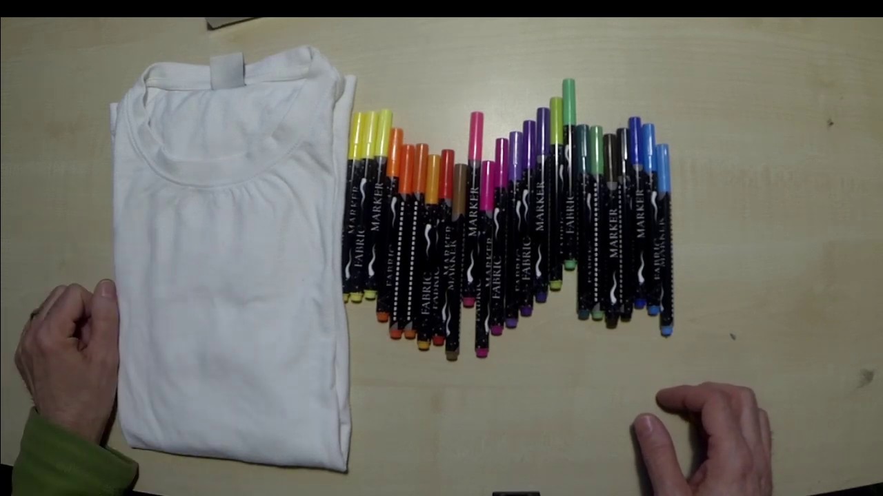 Textilstifte zum T-Shirt bemalen mit Waschmaschinen Test