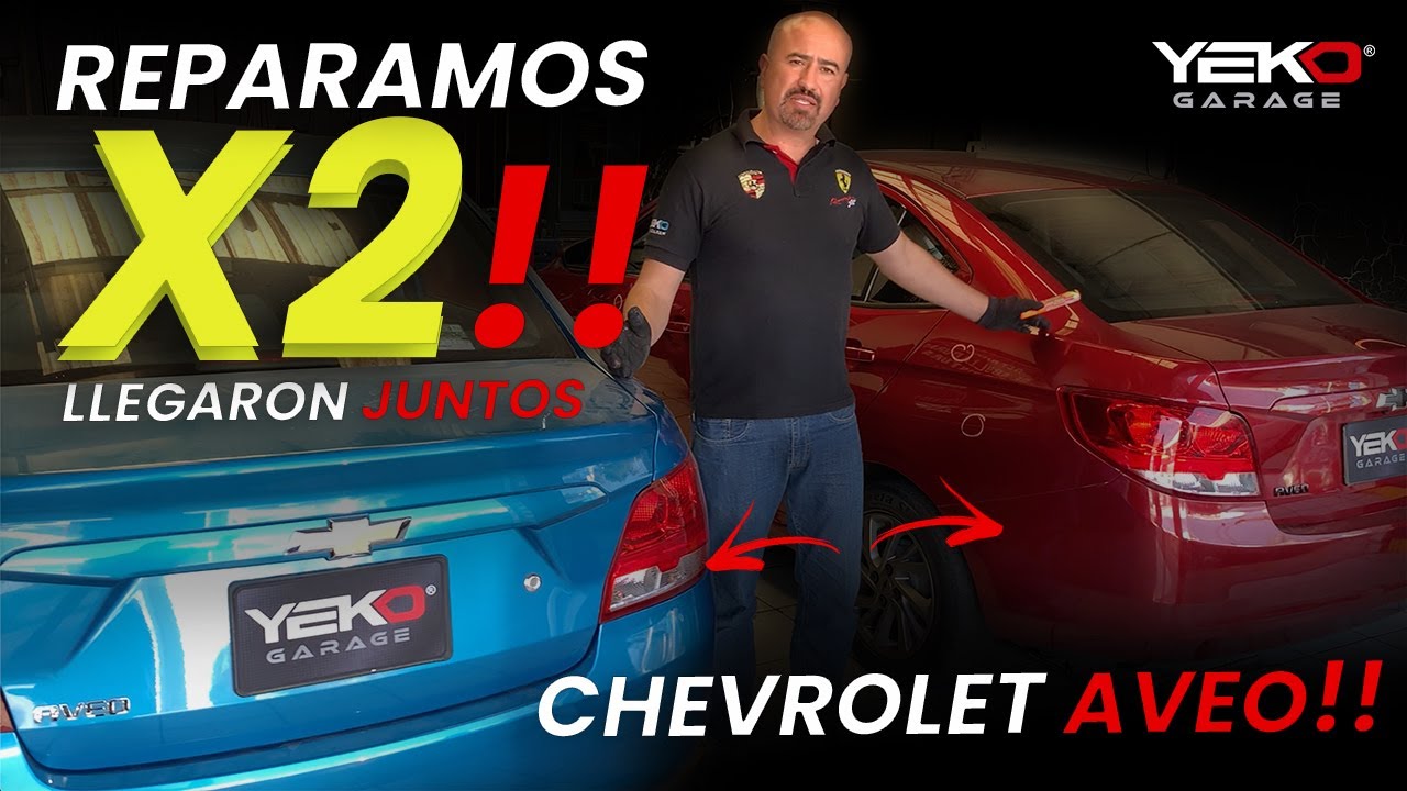 LLEGARON JUNTOS A REPARACIÓN DE ABOLLADURAS ESTOS CHEVROLET AVEO
