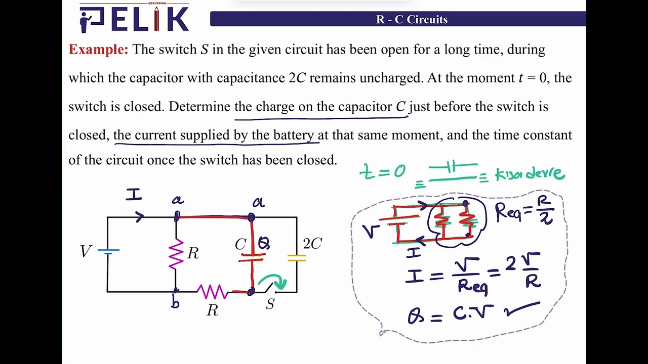 Bilkent Üniversitesi - PHYS102 - General Physics 2 - Midterm II - EXAMPLE 6 for RC Circuits