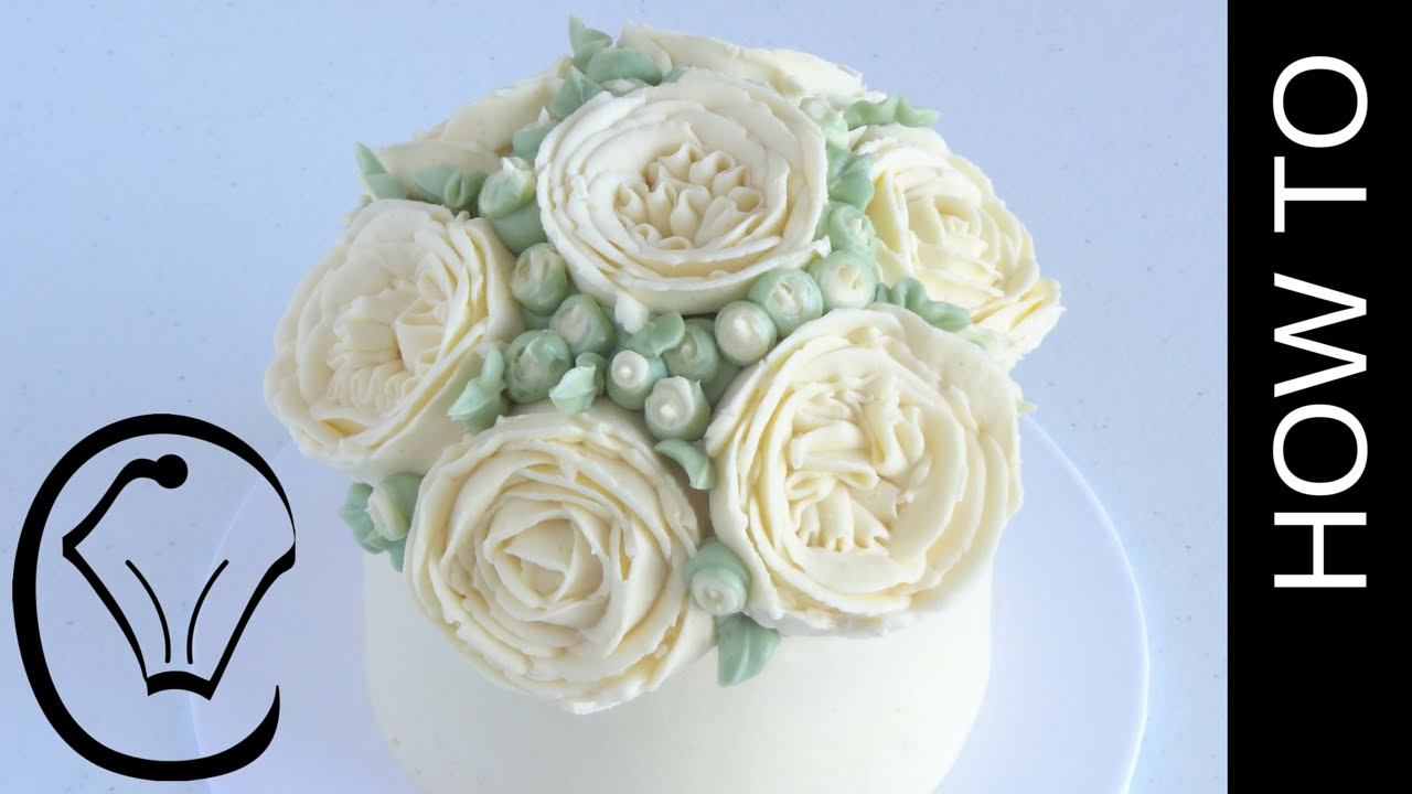 Buttercream Flower Rose Cake No Flower Nail! by Cupcake Savvy's Kitchen