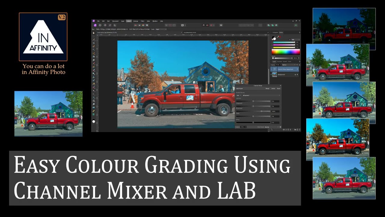 Простая цветокоррекция с помощью Channel Mixer и LAB