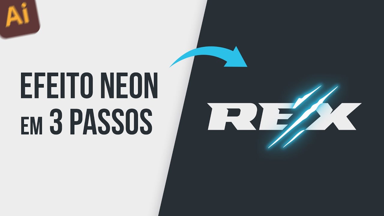 Como criar efeito NEON no Illustrator em 2025