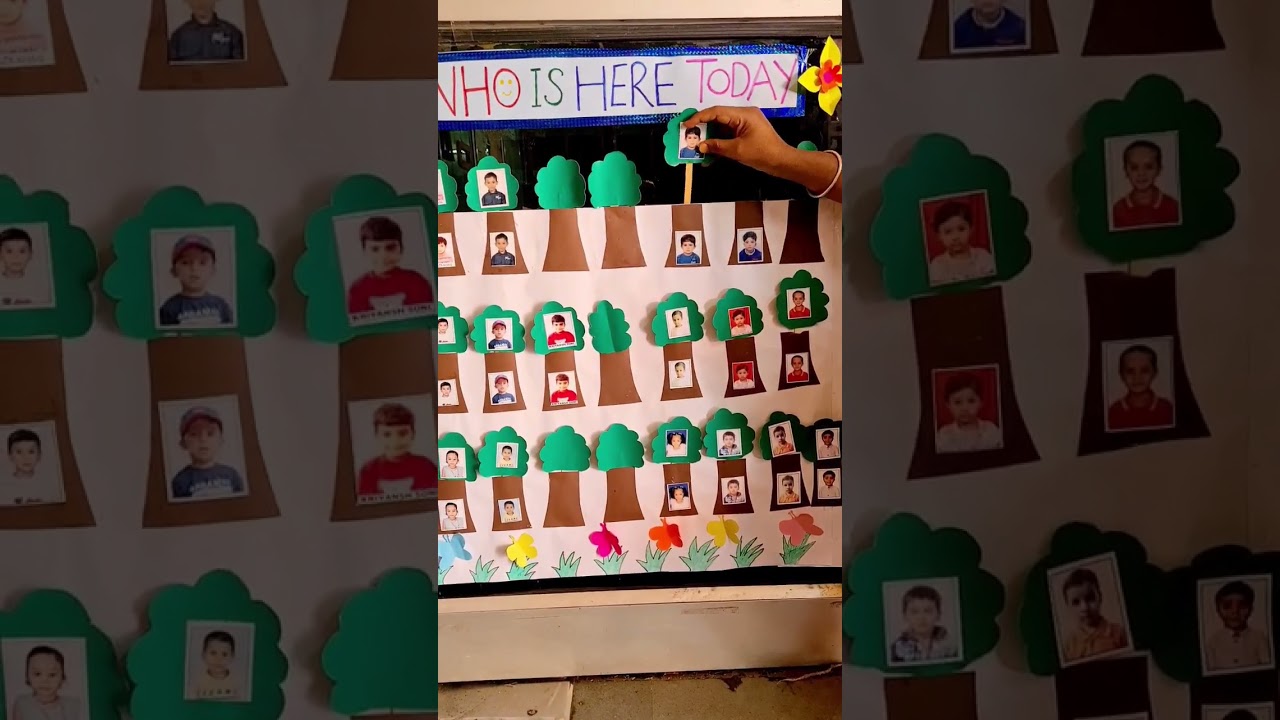 Self Attendance Chart #preschoolactivites #kindergarten #diycraftideas #viralshorts #attendance