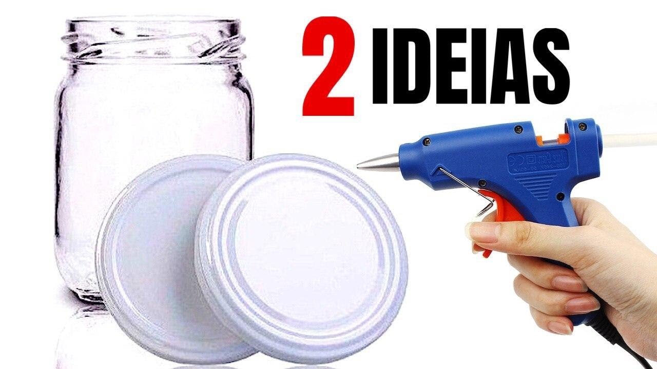POTES DE VIDRO DECORADO| 2 IDEIAS CRIATIVAS COM POTES DE CONSERVA