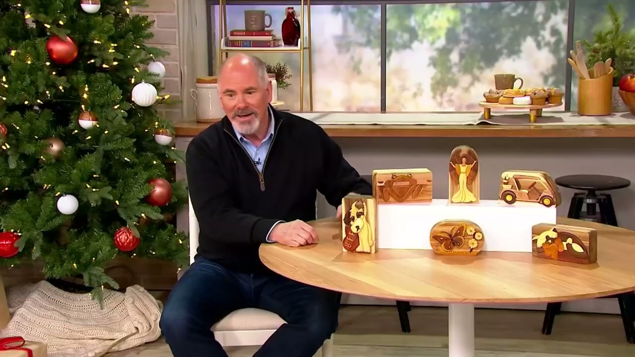Carver Dan's Hand Made Wooden Puzzle Box w/ Magnetic Closure on QVC