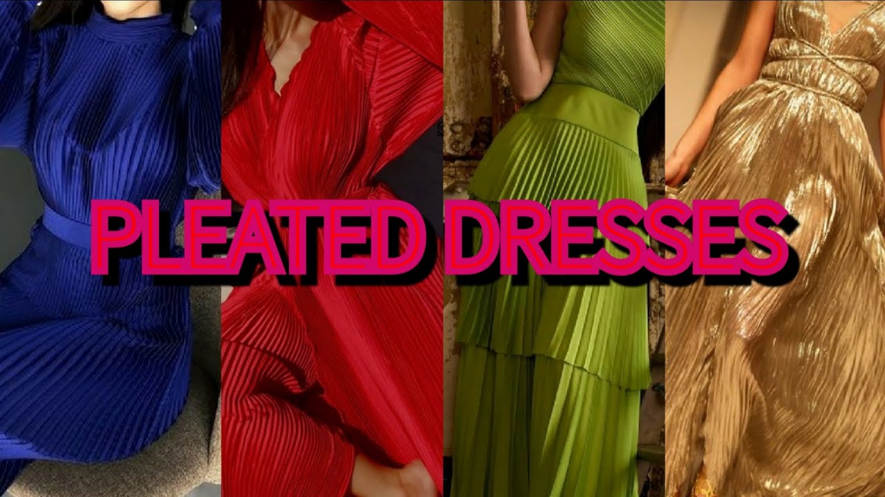Stylish Pleated Dress Designs. Designer Pleated Outfits. #pleateddress