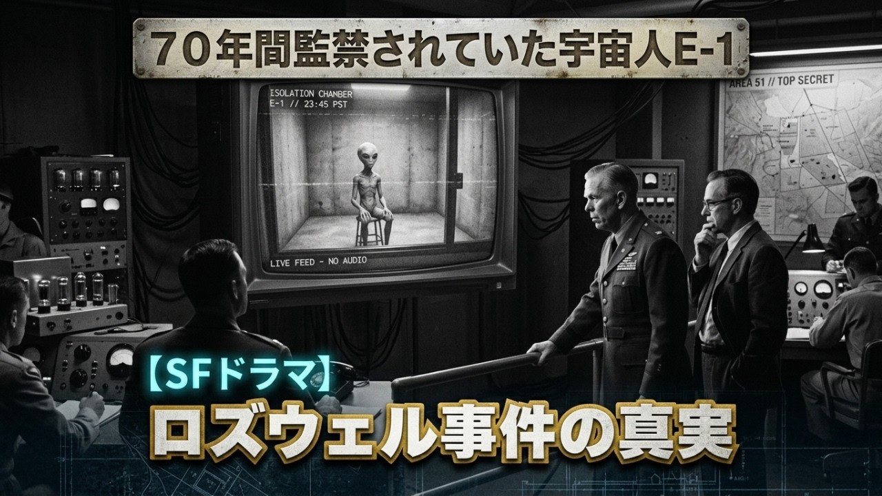 【SFドラマ】ロズウェル墜落の真実｜70年間監禁された宇宙人E-1
