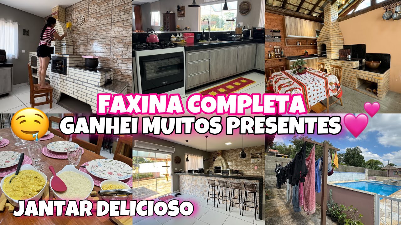FAXINA NO RANCHO E ÁREA GOURMET / Lavei Muitas  Roupas / CHÁCARA TODA LIMPA 💕 STROGONOFF DE FRANGO