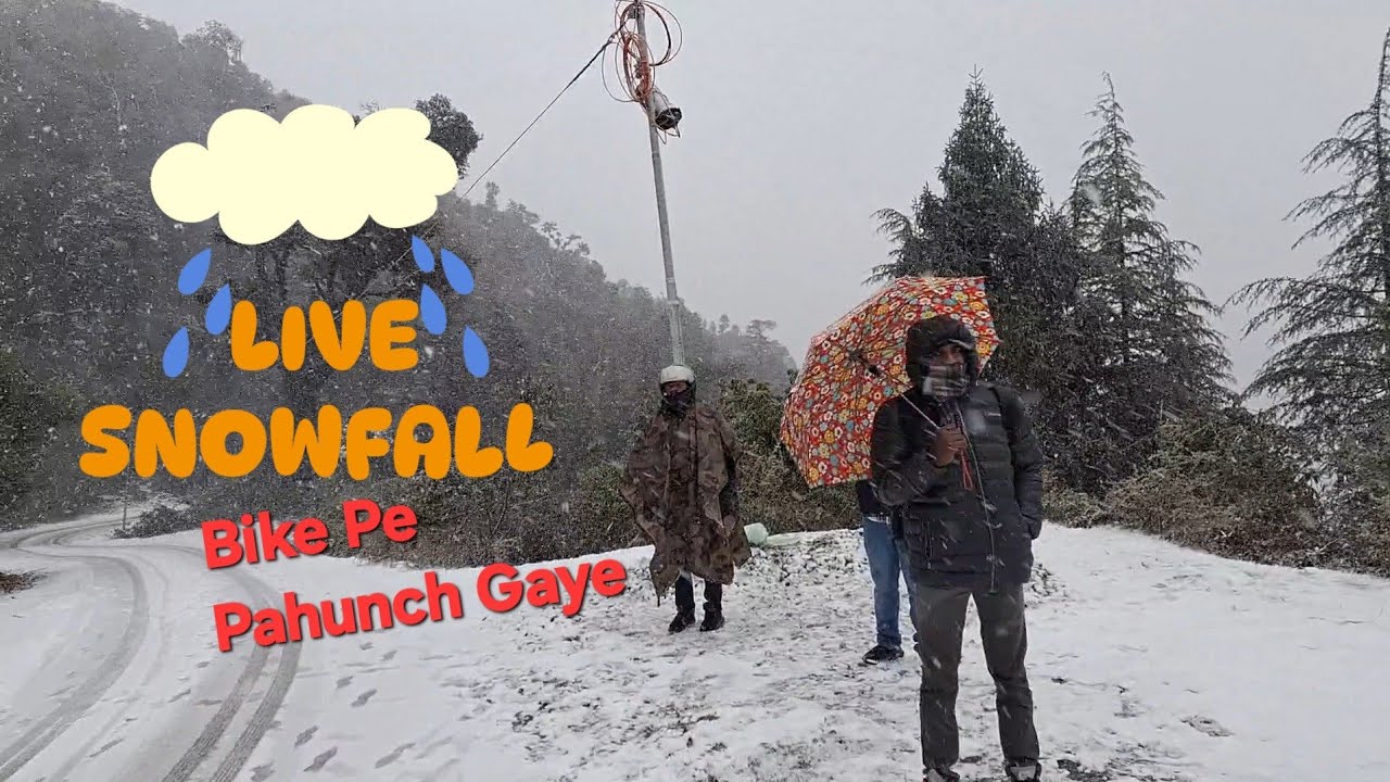 Snowfall ❄️ Haripurdhar December 2024 | Live snowfall in Haripurdhar Himachal Pradesh | Bike Trip