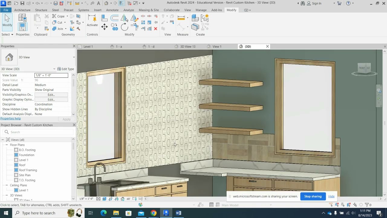 Revit   Floating Shelves