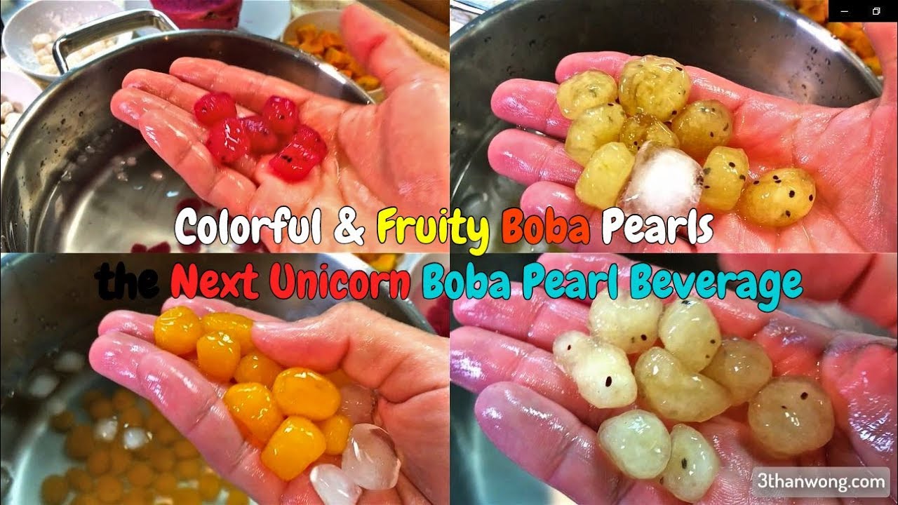 Colorful Fruity Boba Pearls Recipe - Failsafe Revised Boba Pearls Recipe!