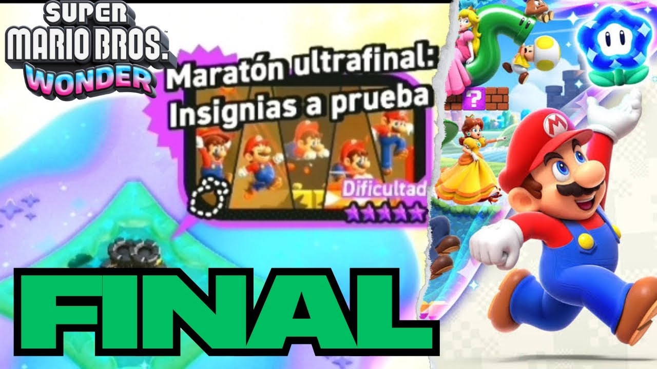 Super Mario Bros. Wonder | Maratón ultra final: insignias a prueba (FINAL) | El nivel más difícil