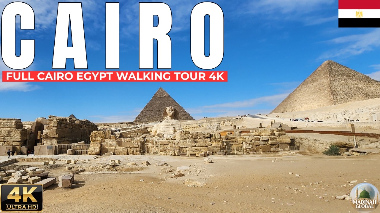 Cairo Walking Tour 4K 🇪🇬 | From Pyramids to Mosques & Churches (Part 1)
