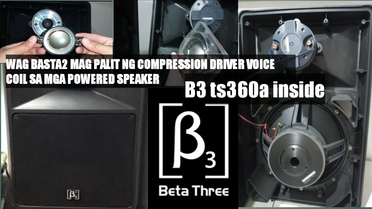 Beta3 TS360s powered speaker inside, replace compression driver voice coil