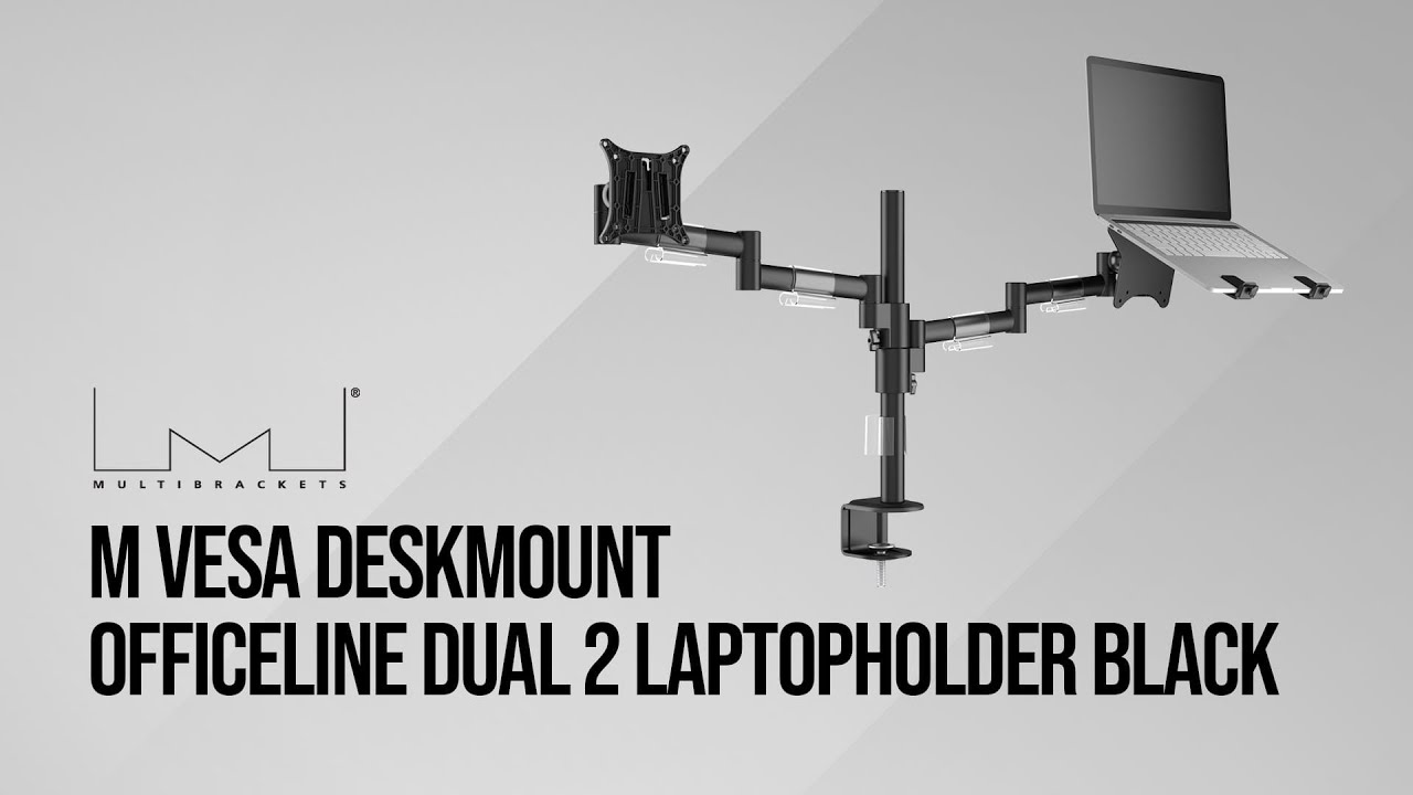 Multibrackets M VESA Deskmount Officeline Dual 2 Laptopholder Black