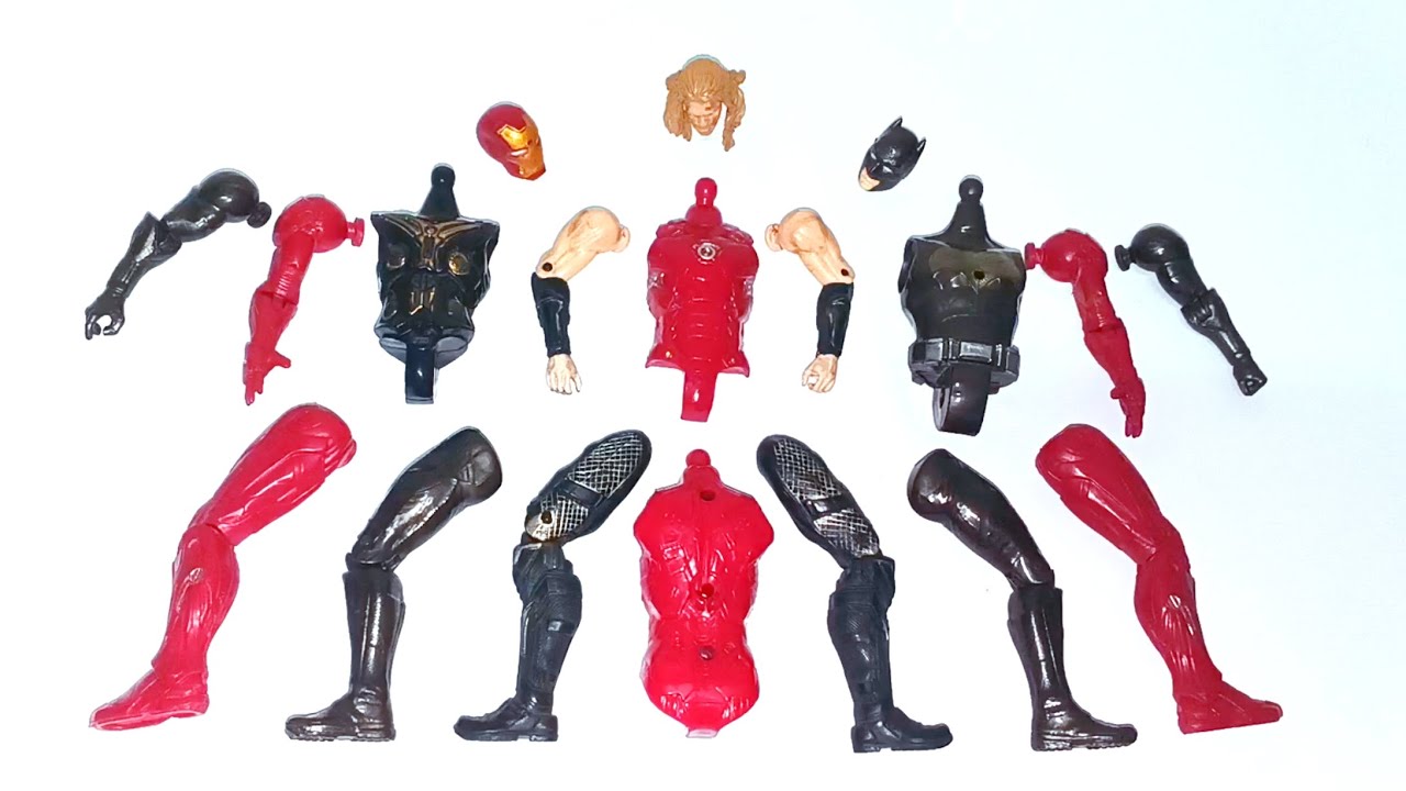 AVENGERS TOYS ACTION FIGURES, Captain thor vs Iron-man vs Bat-man 