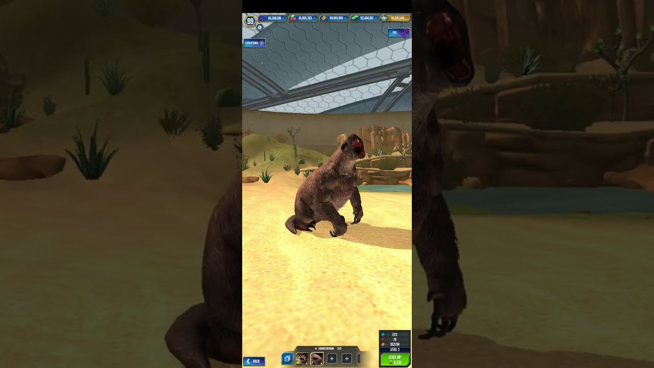 GIANT SLOTH | WAKING UP in Jurassic World The Game