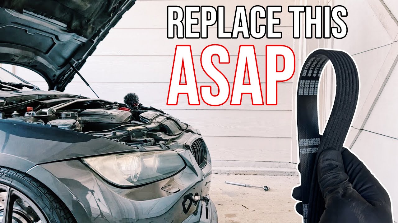 Как снять и заменить поликлиновой ремень BMW | E90 E92 E93 E60 E82 N52 328i