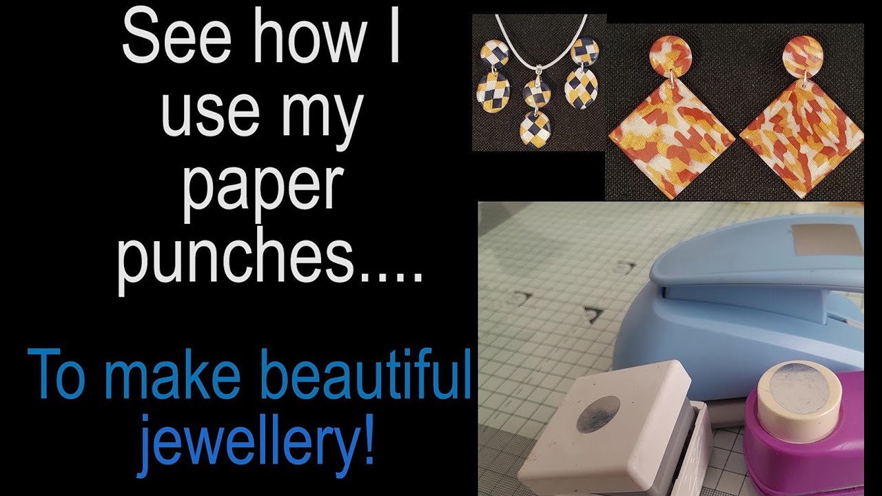 Using my paper punches to create polymer clay jewellery.