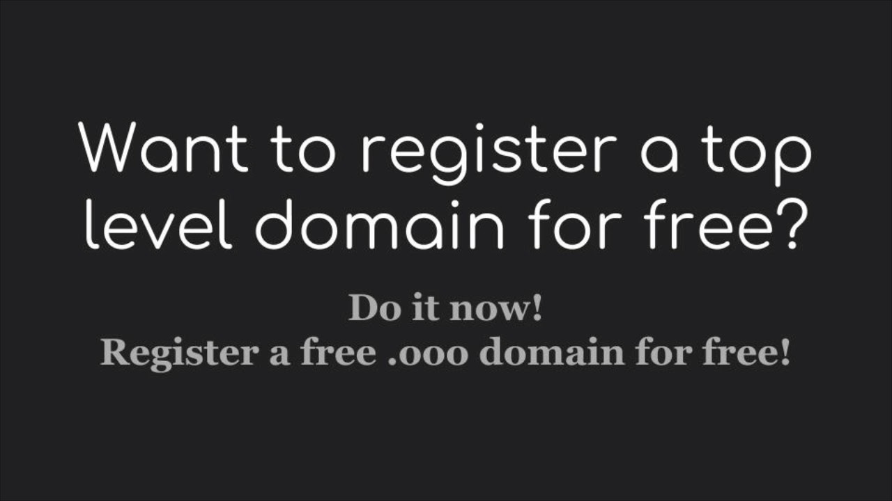 Register .OOO Top Level Domain (TLD) Name for Free