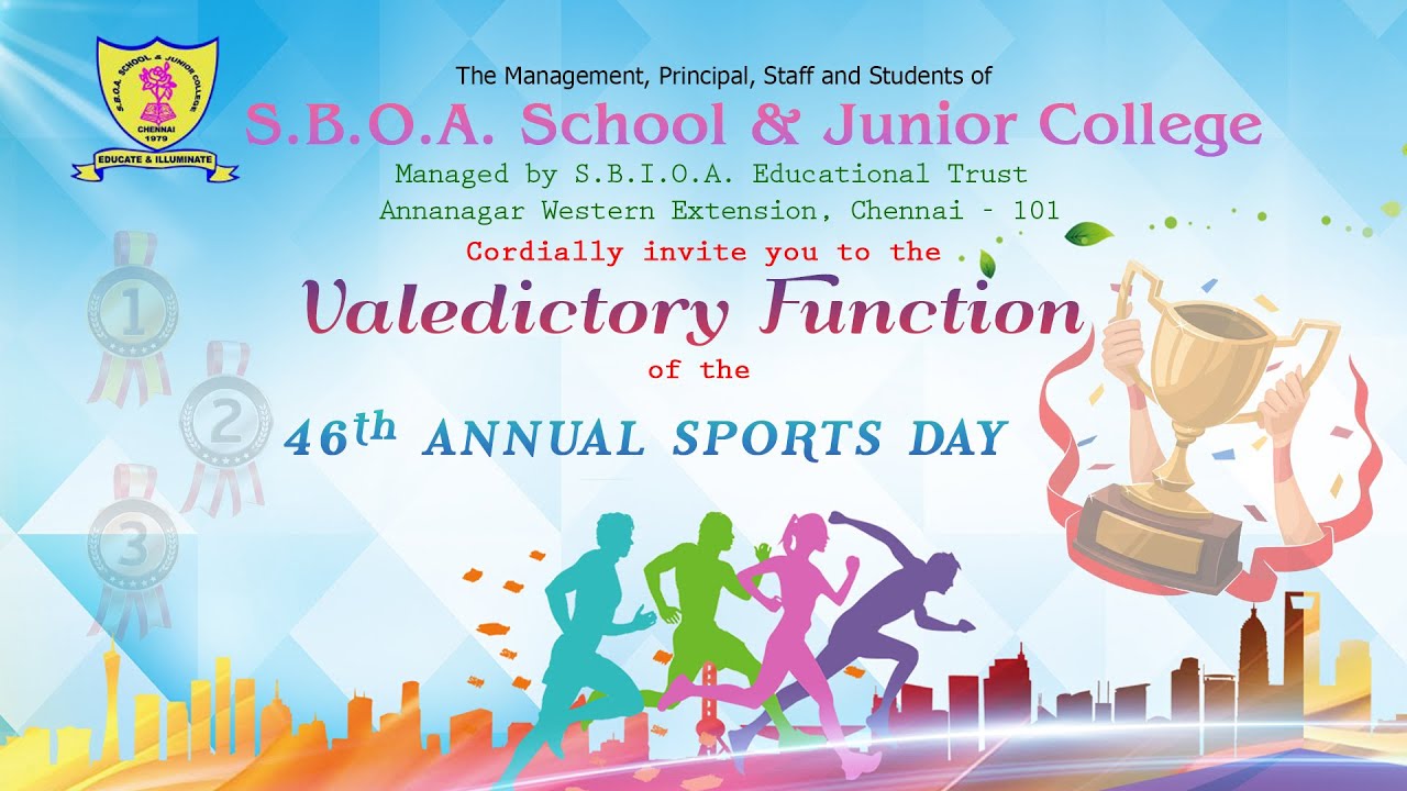46th Annual Sports Day Celebrations S.B.O.A. School & Junior College 29.01.2025