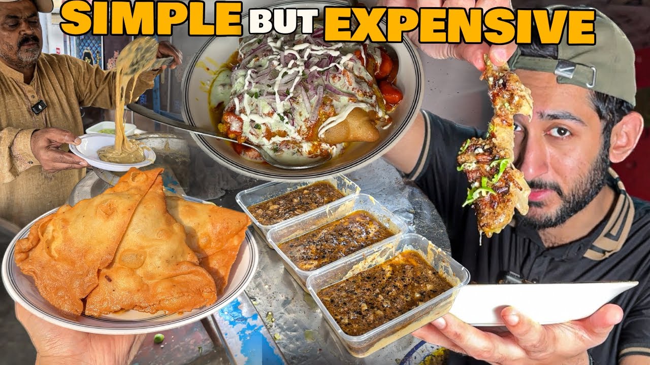 TRYING SIMPLE But EXPENSIVE STREET FOOD in FAISALABAD , PAKISTAN | Ahsan Riaz